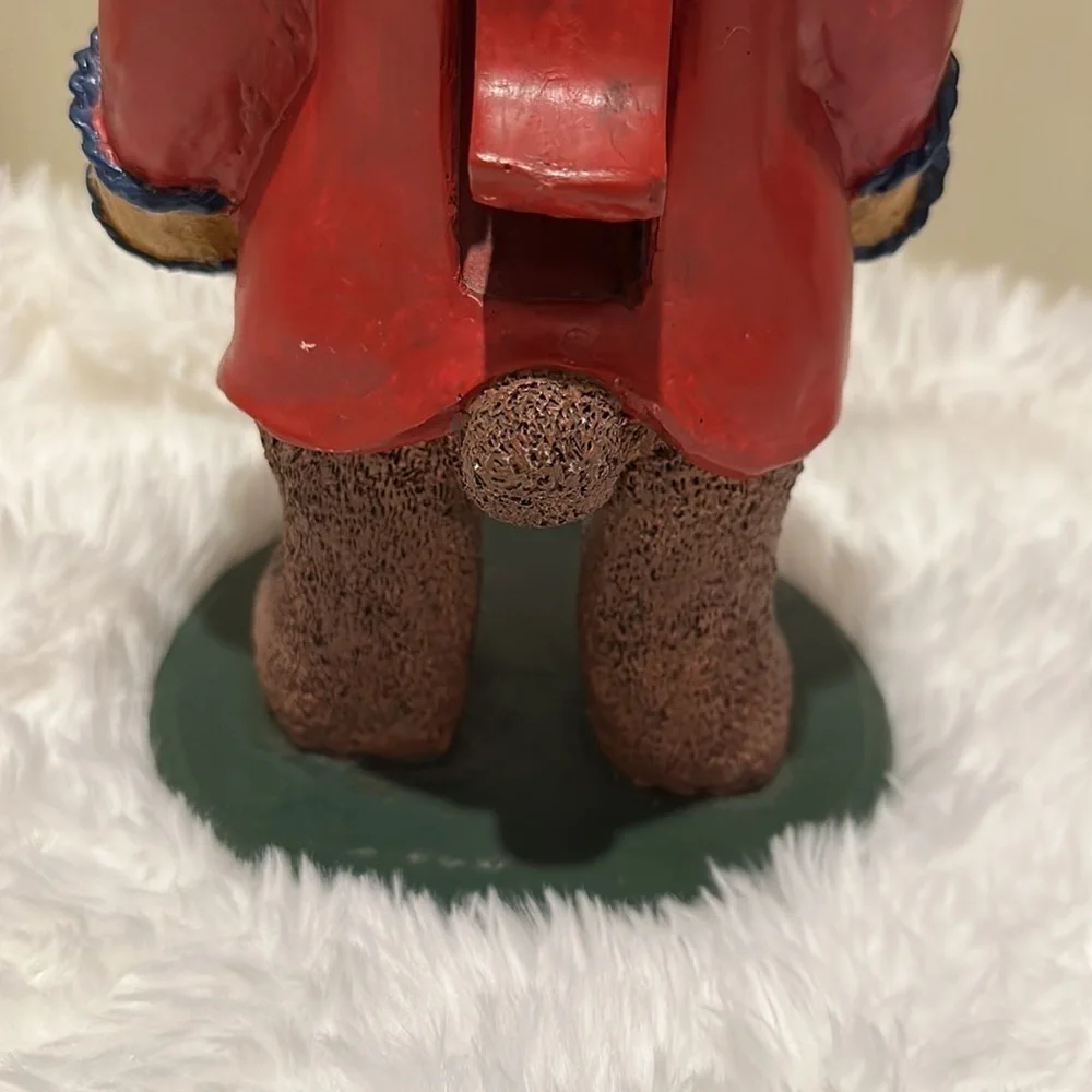 Kurt Adler Teddy Bear Soldier Nut Cracker Ceramic